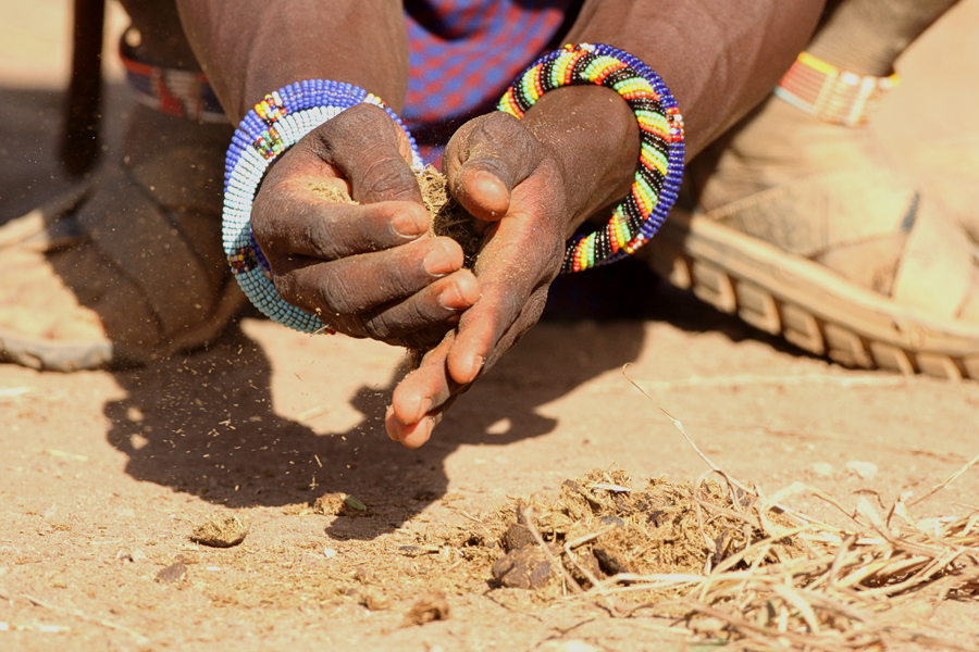 masai ,oheň, Kenya, Ammboseli