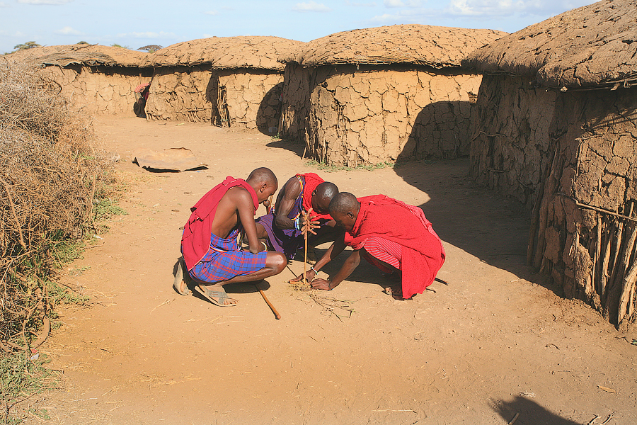 masai ,oheň, Kenya, Ammboseli